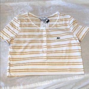 Lacoste Three Button Down Polo Shirt Size 34✨